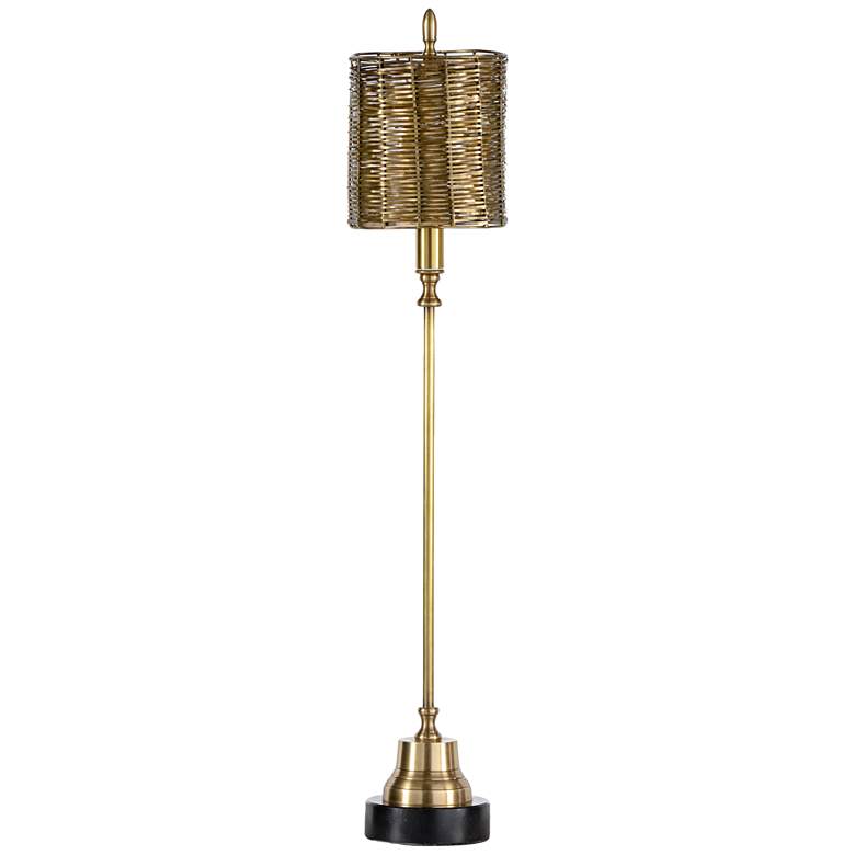 Image 1 Wildwood Milo Tarnished Brass Accent Buffet Table Lamp