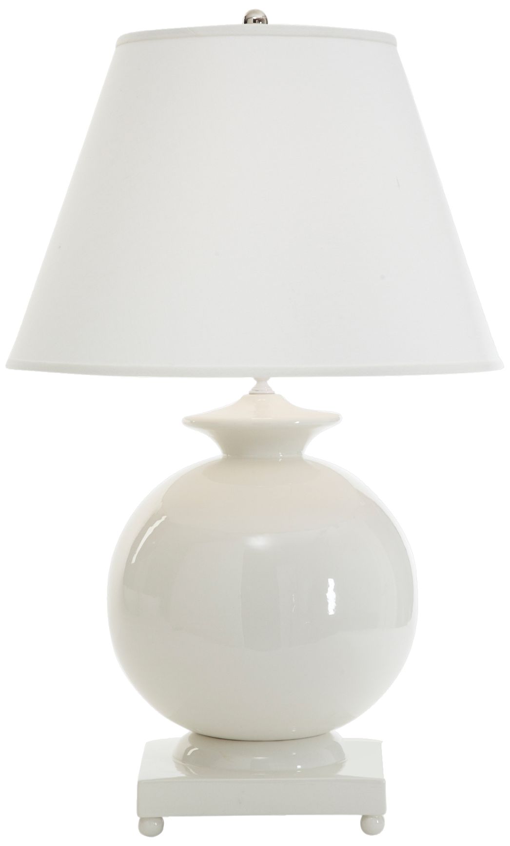 white ceramic lamp with balls