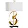 Wildwood Ribbon Twirl 25" High Antique Gold Leaf Metal Table Lamp