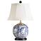 Wildwood Scrimshaw Blue and White Porcelain Table Lamp