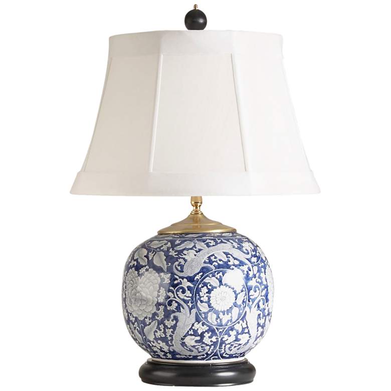 Image 1 Wildwood Scrimshaw Blue and White Porcelain Table Lamp