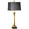 Wildwood St Michel Brass Console Table Lamp w/ Black Shade