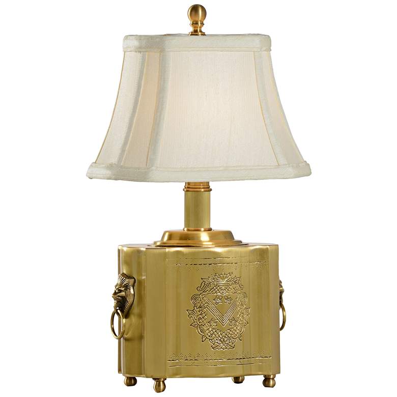 Image 1 Wildwood Tea Box Antique Patina Solid Brass Table Lamp