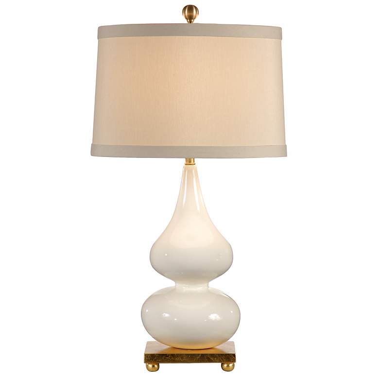 Wildwood White Pinched Porcelain Vase Table Lamp