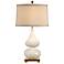 Wildwood White Pinched Porcelain Vase Table Lamp