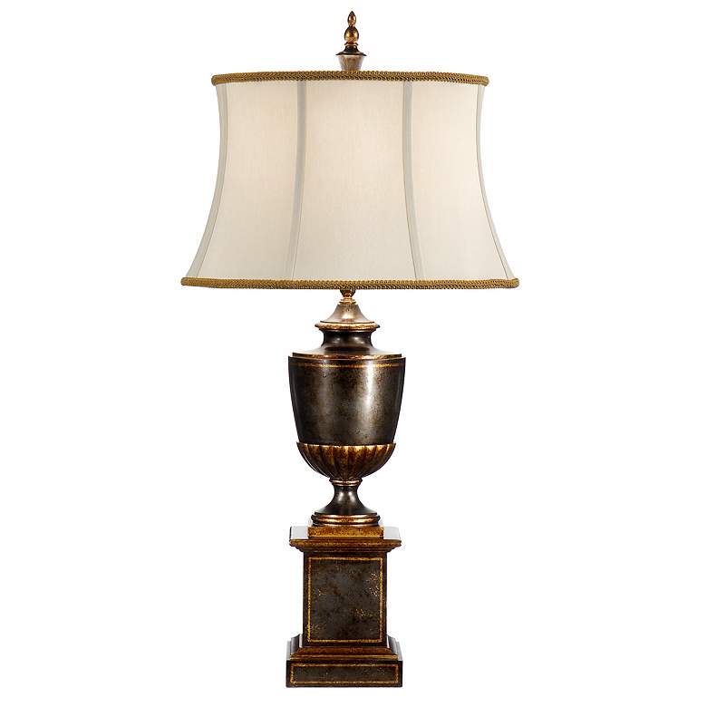 Image 1 Wildwood Worn Green and Gold Urn Table Lamp