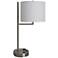 Wiles 20"H Brushed Nickel Accent Table Lamp with USB Port