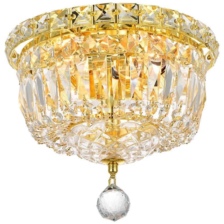 Image 1 Wiley Collection 10" Wide Traditional Gold Flush Mount Ceiling Light