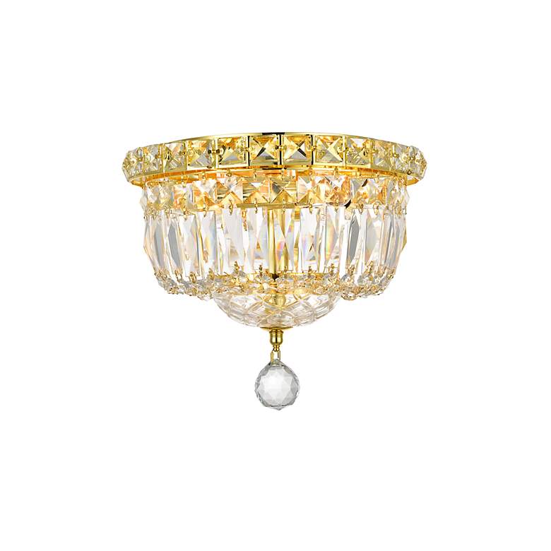 Image 2 Wiley Collection 10" Wide Traditional Gold Flush Mount Ceiling Light more views