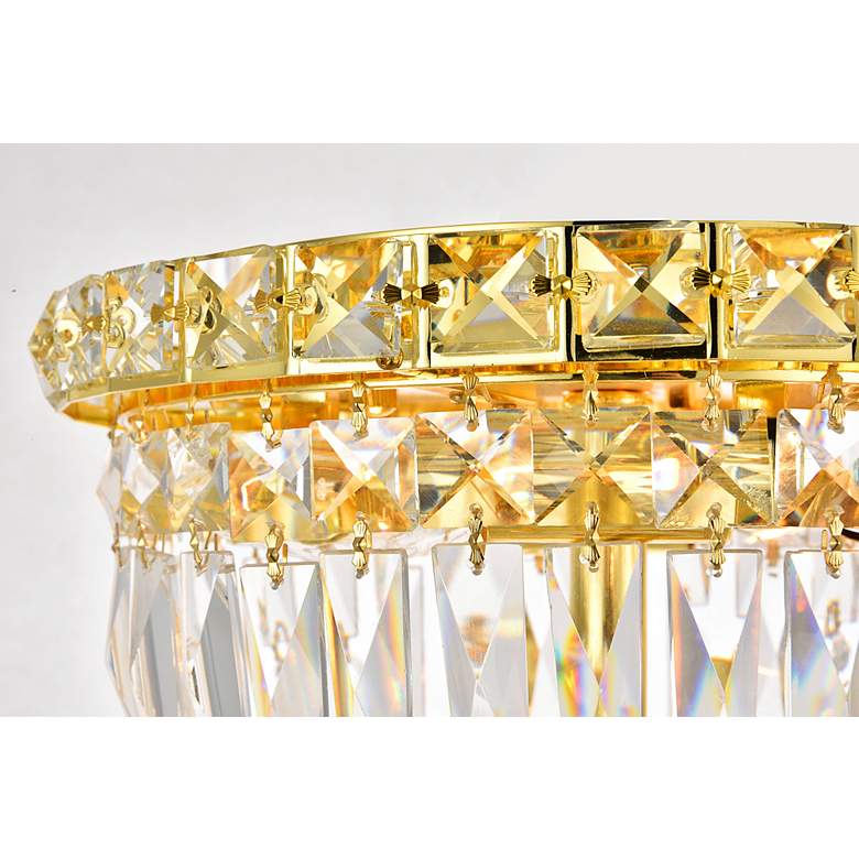 Image 3 Wiley Collection 10" Wide Traditional Gold Flush Mount Ceiling Light more views
