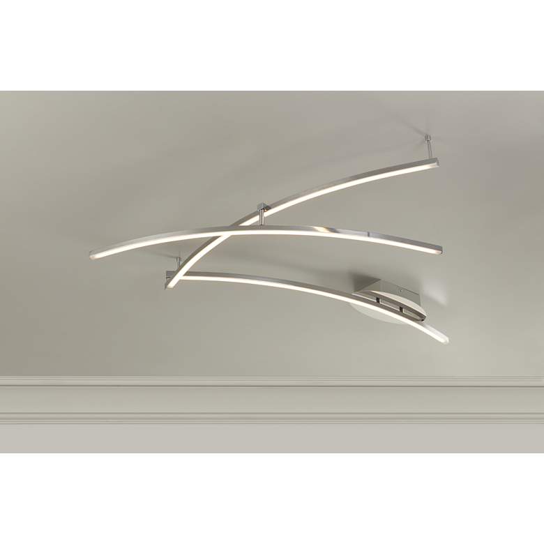 Image 2 Wilfax Chrome 3-Arm Modern LED Track Fixture by Pro Track