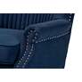 Wilhelm Navy Blue Velvet Fabric Accent Armchair