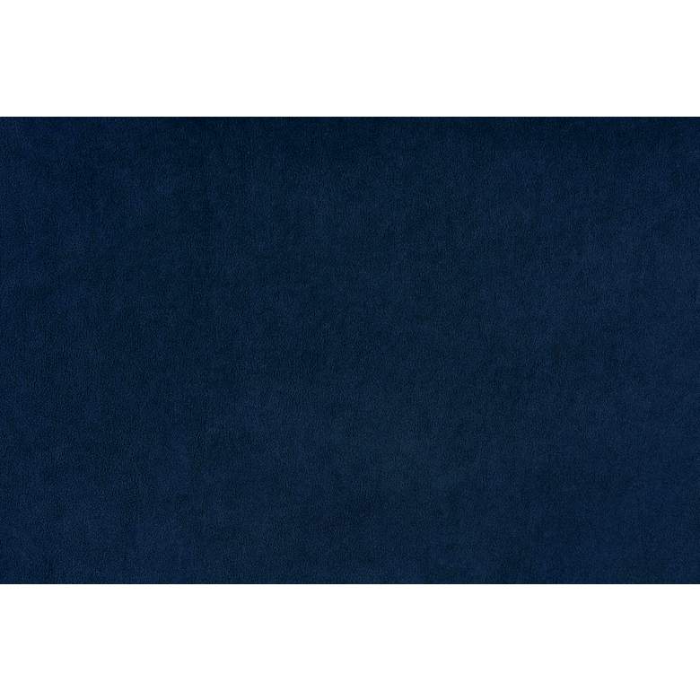 Image 6 Wilhelm Navy Blue Velvet Fabric Accent Armchair more views