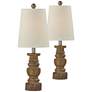 Wilkes Natural Wood-Look Accent Table Lamps Set of 2