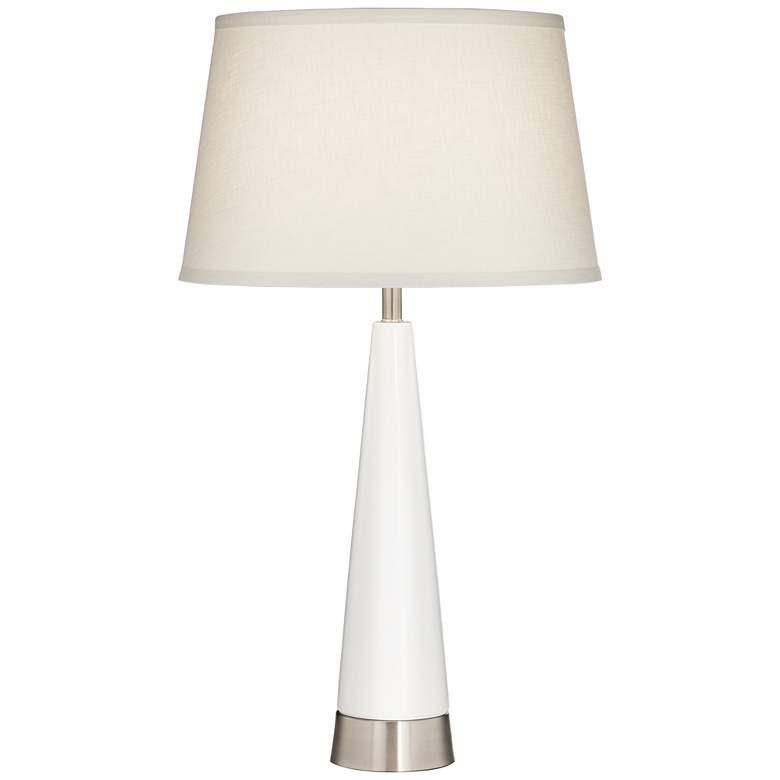 Image 1 Willa Tapered White Column Table Lamp