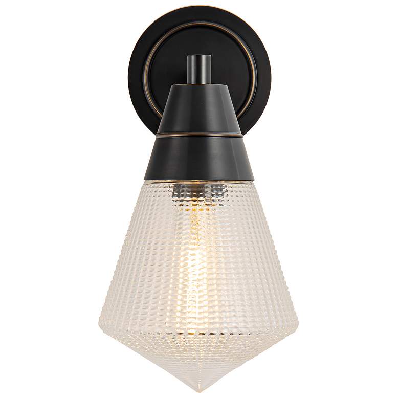 Image 1 Willard 11 3/4" High Urban Bronze Wall Sconce