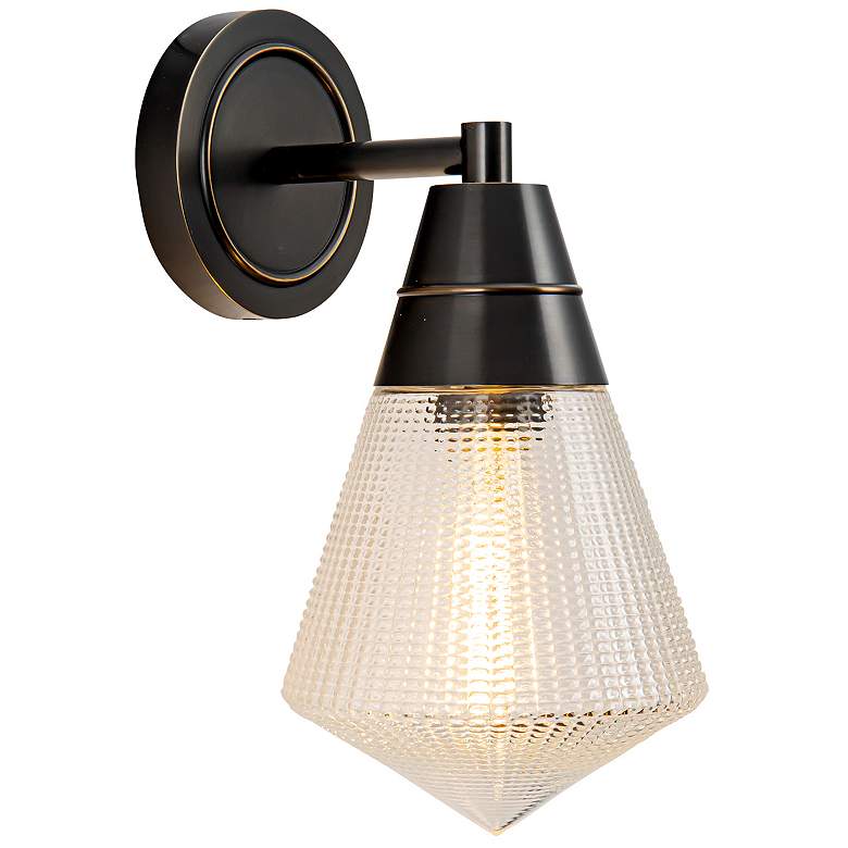 Image 2 Willard 11 3/4" High Urban Bronze Wall Sconce more views