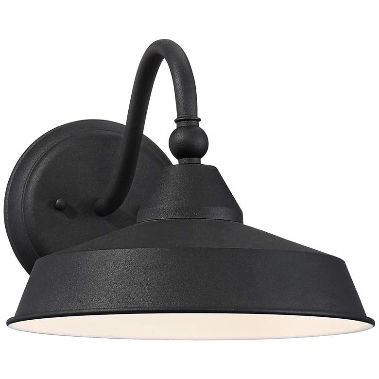 Image 3 Willard 8 3/4 inch High Textured Black LED Barn Light Wall Sconce more views