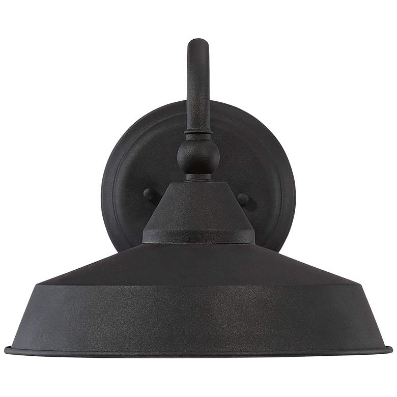 Image 4 Willard 8 3/4" High Textured Black LED Barn Light Wall Sconce more views
