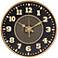 Willeton Black and Gold 14 1/2" Round Wall Clock