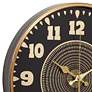 Willeton Black and Gold 14 1/2" Round Wall Clock