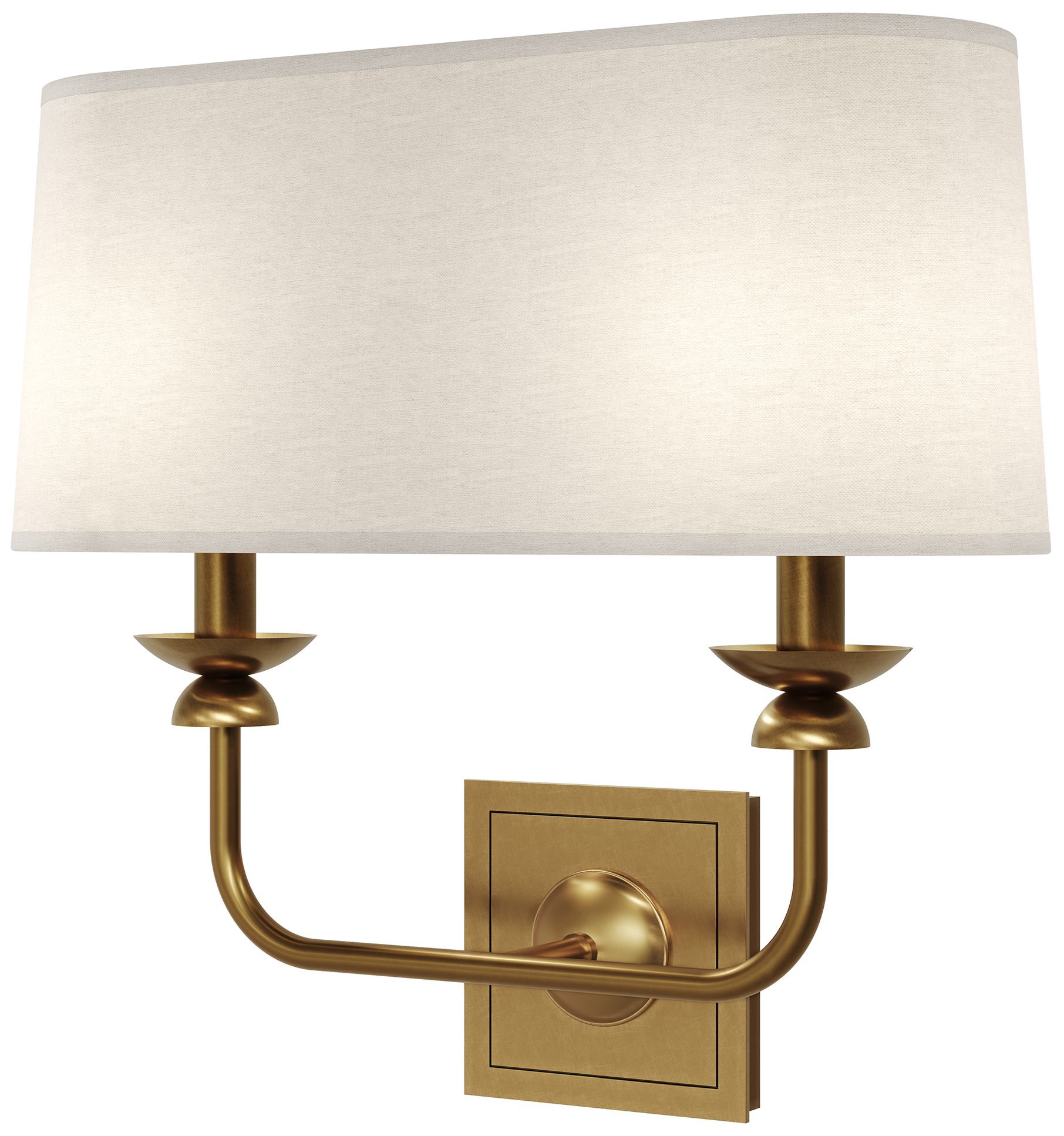 Image 2 William 10.75" High 2-Light Lacquered Burnished Brass Wall Sconce more views