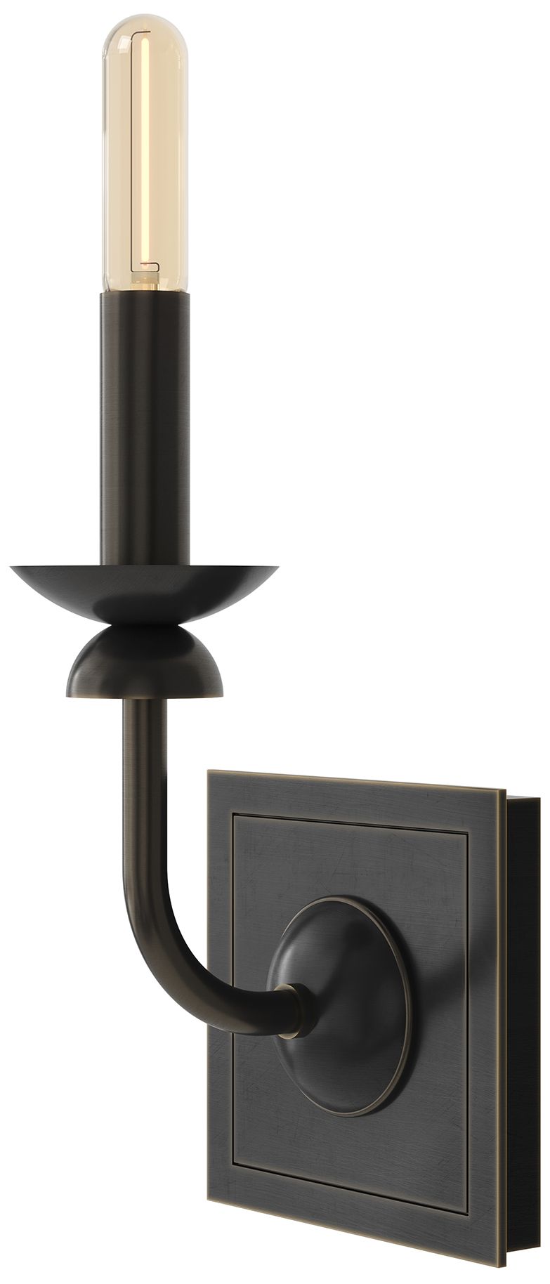 William 10.75" High  Deep Patina Bronze Wall Sconce