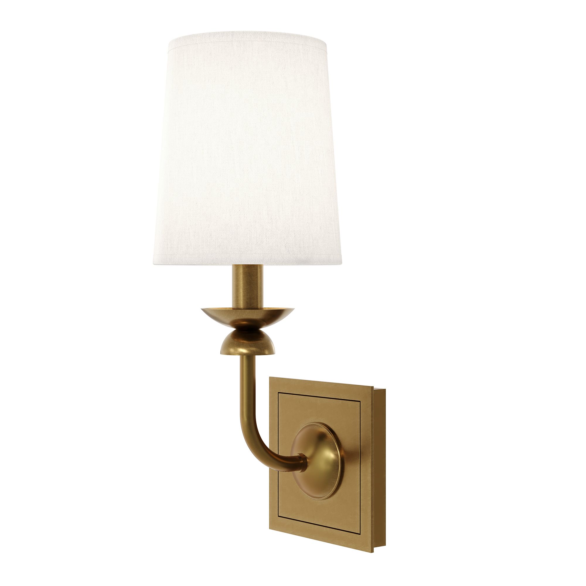 Image 2 William 10.75" High Lacquered Burnished Brass Wall Sconce more views