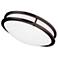 William 12" Wide Bronze LED Ceiling Light