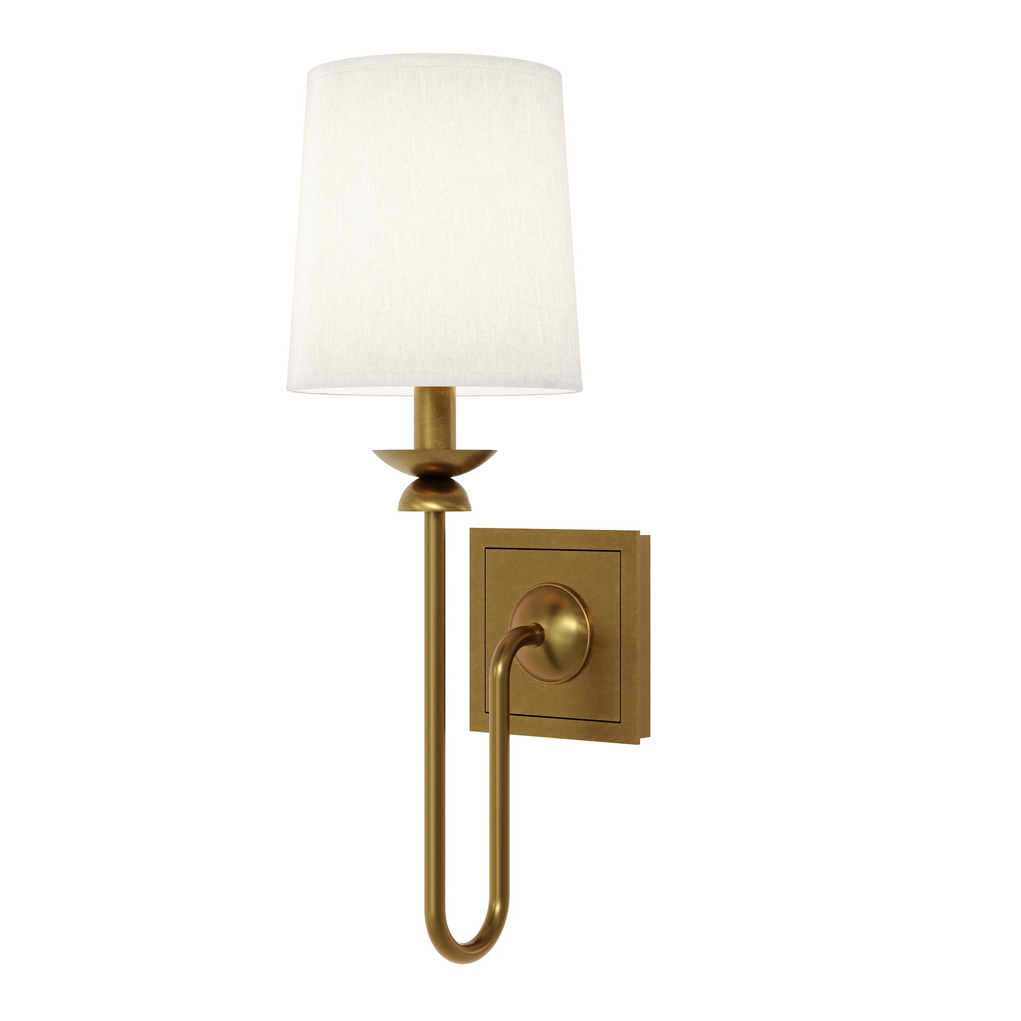 Image 2 William 15.25" High Lacquered Burnished Brass Wall Sconce more views