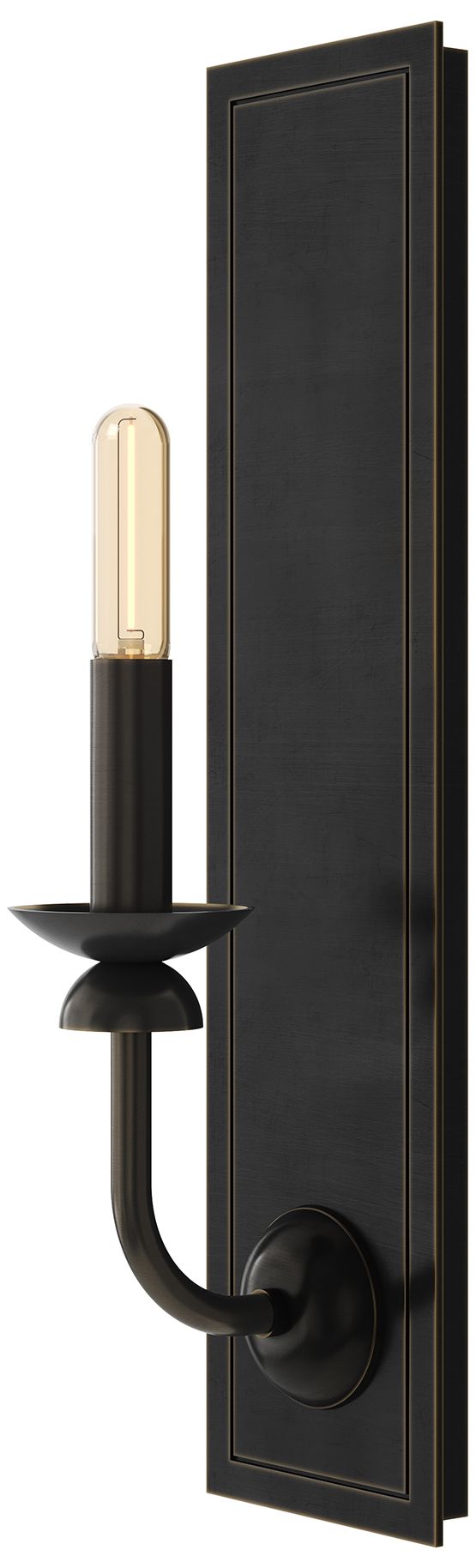 William 18.5" High  Deep Patina Bronze Wall Sconce