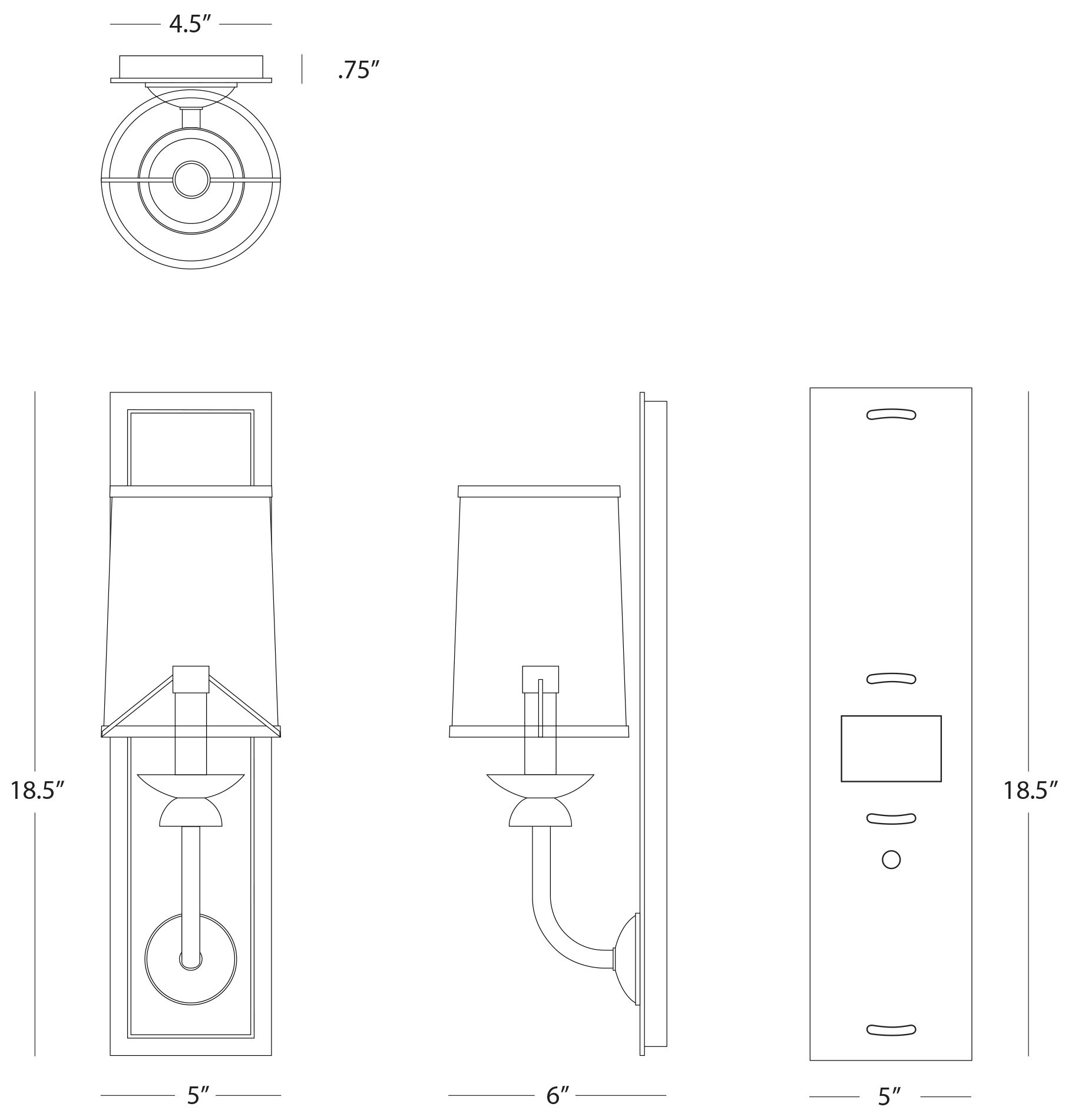 Image 3 William 18.5" High  Lacquered Burnished Brass Wall Sconce more views