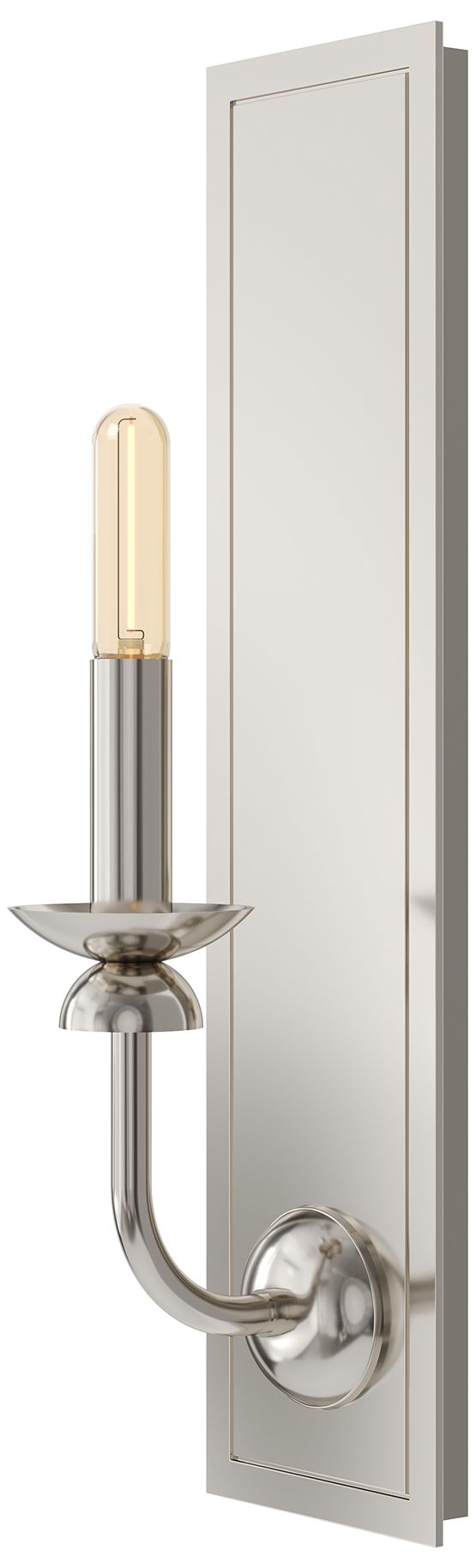 William 18.5" High  Polished Nickel  Wall Sconce
