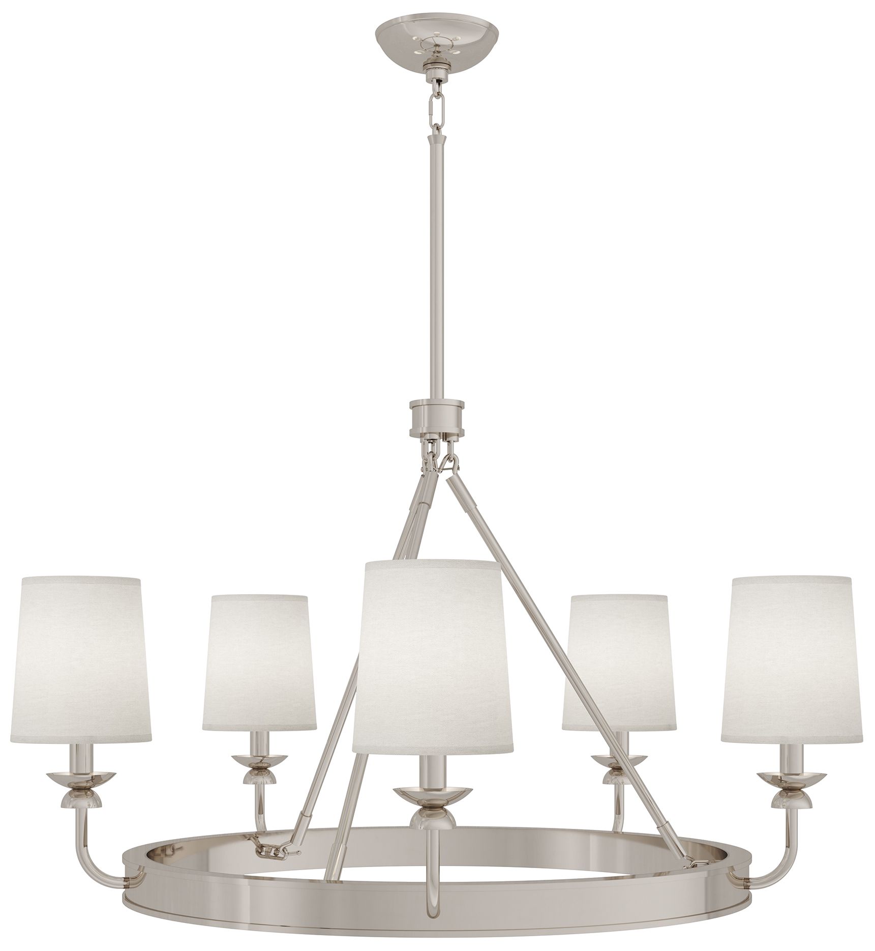Image 2 William 34.5" Wide 5-Light Polished Nickel Chandelier more views