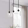 1_William 36" Wide Black Linear Multi-Light Pendant