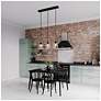 3_William 36" Wide Black Linear Multi-Light Pendant more views