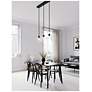 5_William 36" Wide Black Linear Multi-Light Pendant more views