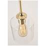 Thumbnail3 of William 36" Wide Satin Brass 4-Light Linear Pendant more views