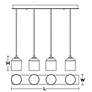 Thumbnail4 of William 36" Wide Satin Brass 4-Light Linear Pendant more views