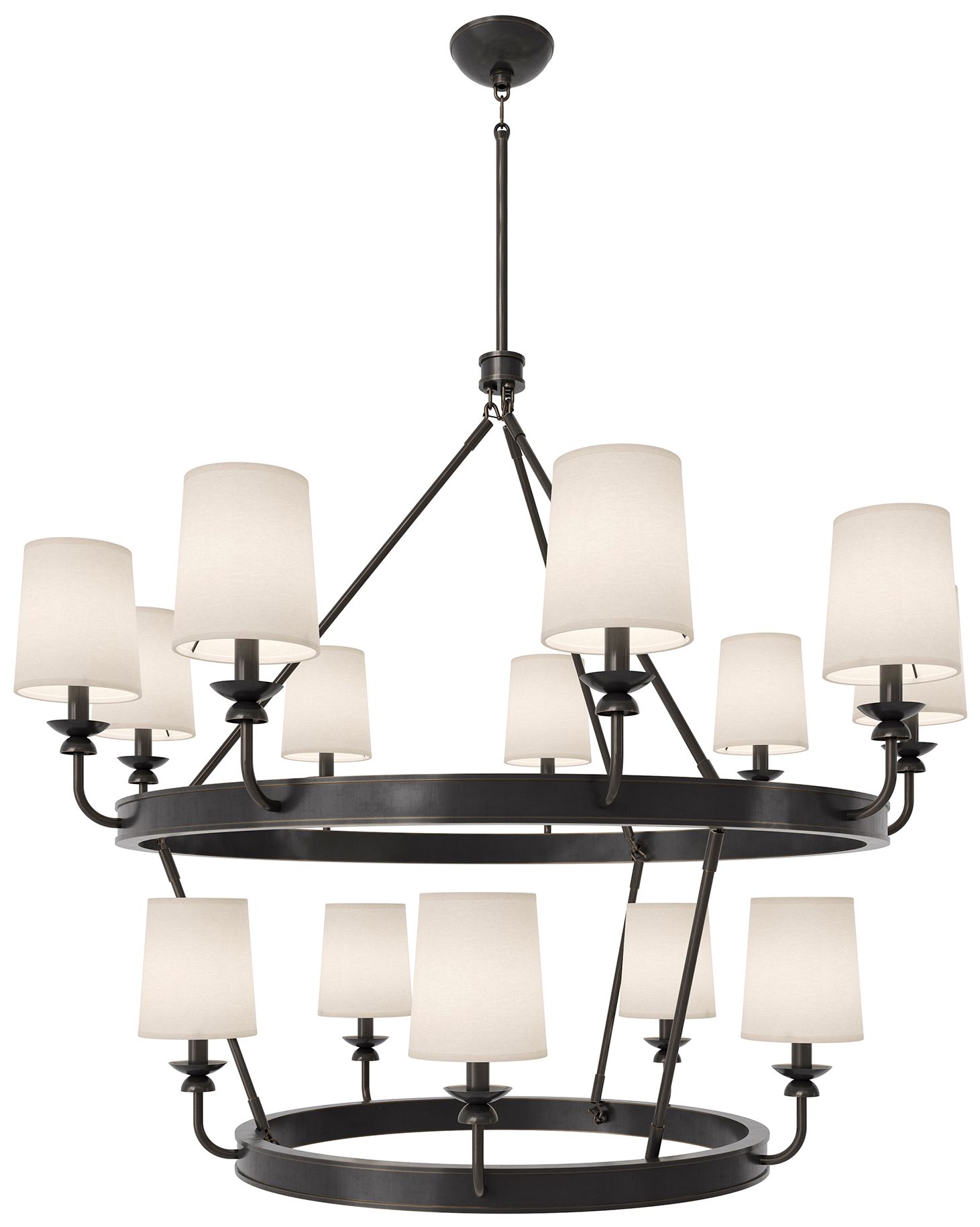 Image 2 William 48.75" Wide 14-Light Deep Patina Bronze Chandelier more views