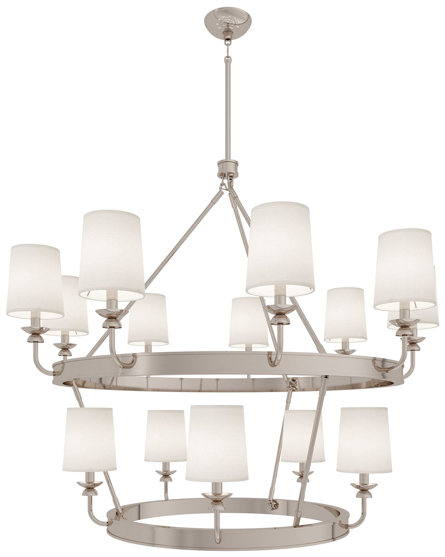 Image 2 William 48.75" Wide 14-Light Polished Nickel Chandelier more views