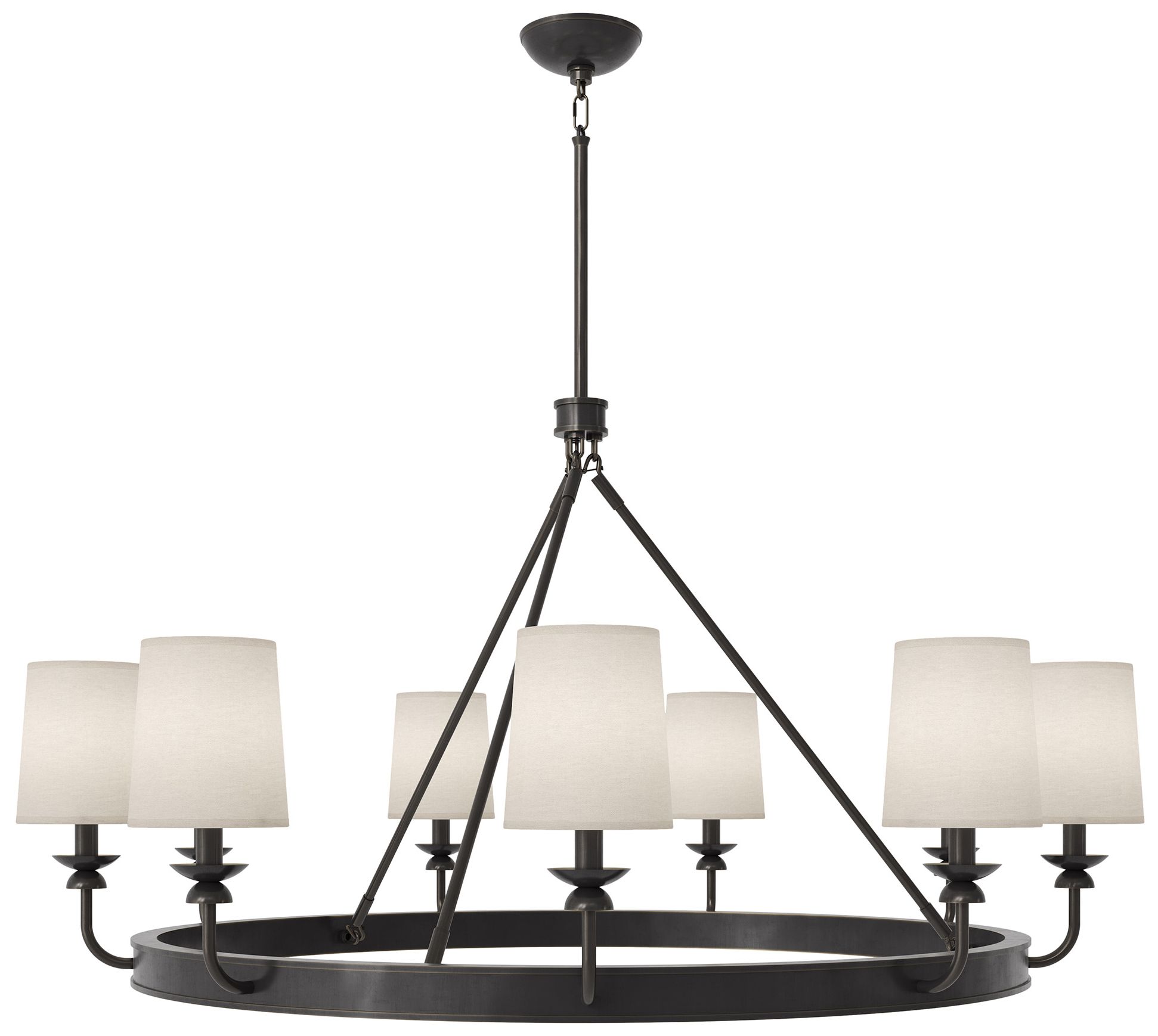 Image 2 William 48.75" Wide 9-Light Deep Patina Bronze Chandelier more views