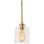 1_William 5 1/2" Wide Satin Brass Steel Mini Pendant