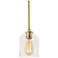 William 5 1/2" Wide Satin Brass Steel Mini Pendant