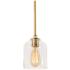 William 5 1/2" Wide Satin Brass Steel Mini Pendant