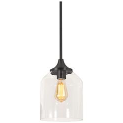 William 7 3/4" Wide Black Mini Pendant