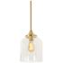 William 7 3/4" Wide Satin Brass Metal Mini Pendant