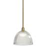 2_Williams 12" Wide Antique Brass Dome Mini Pendant