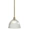 Williams 12" Wide Antique Brass Dome Mini Pendant