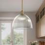 1_Williams 12" Wide Antique Brass Dome Mini Pendant